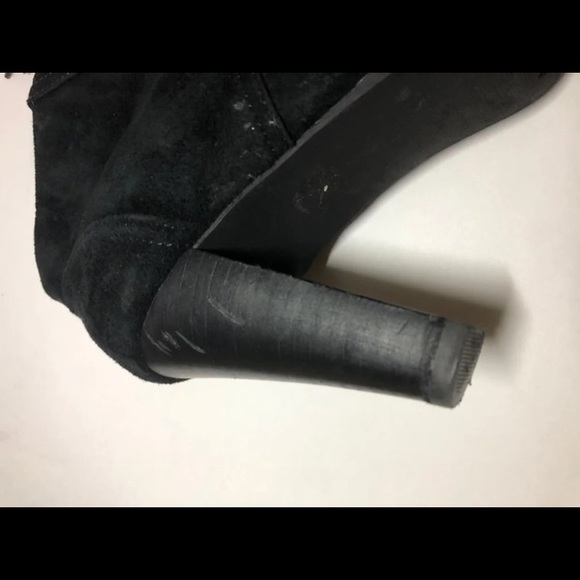 Heeled Ankle Booties Lace Up Combat Sole - Picture 3 of 8